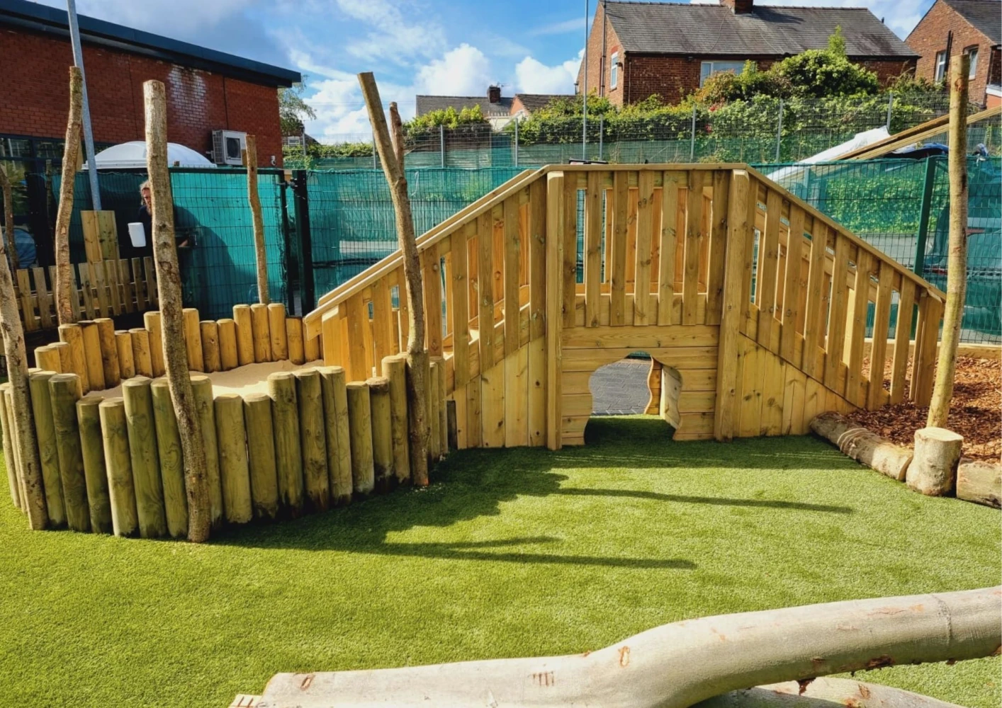 Bespoke Rustic Timber Bridge for EYFS