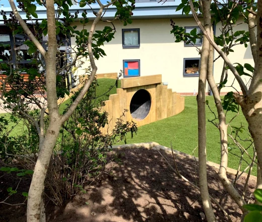 Natural Play Tunnel/ Grass Mounds